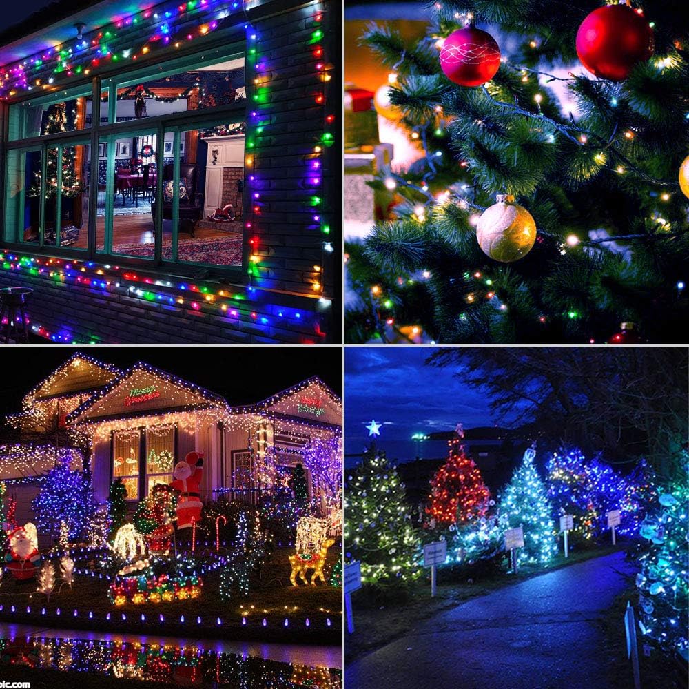 XTF2015 Christmas Outdoor Indoor Lights, 336FT 1000 LED 8 Modes Memory Function UL Certified Timer Christmas String Lights for Trees, Patio, Garden, Party, Wedding, Holiday (Multicolor)