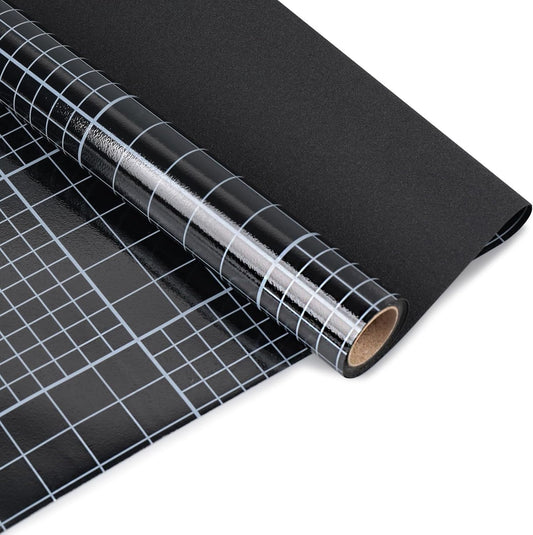 HIDBEA Blackout Window Film,100% Light Blocking Room Darkening Window Privacy Film,Frosted Glass Window Film Heat Control, Removable Window Cover Tint for Day Sleep (Black,23.6in x 6.5ft)