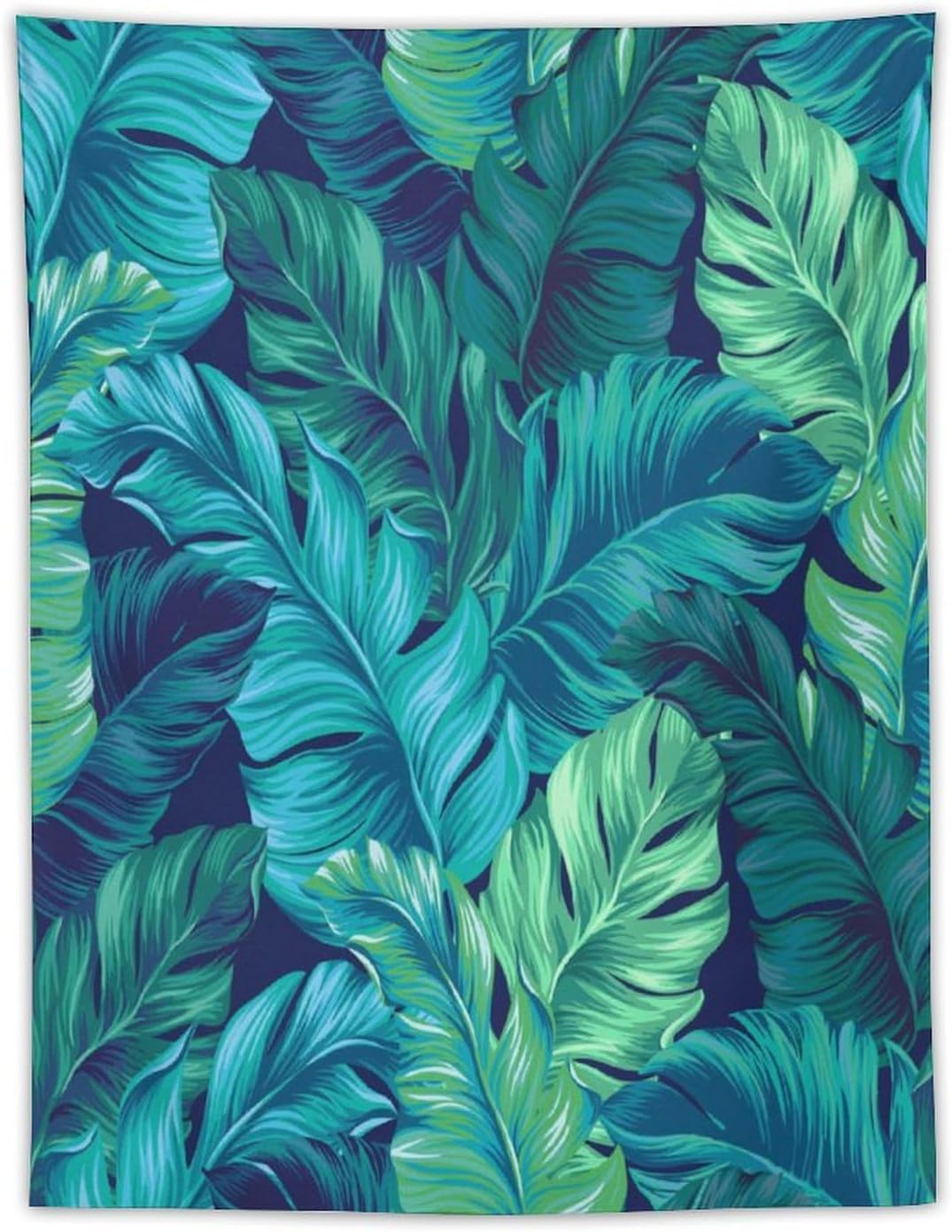 ICMOLYYENLO Tropical Green Plant Tapestry, Green Palm Leaves Natural Landscape Print Wall Tapestry for Bedroom Living Room Dormitory 50x60 Inch