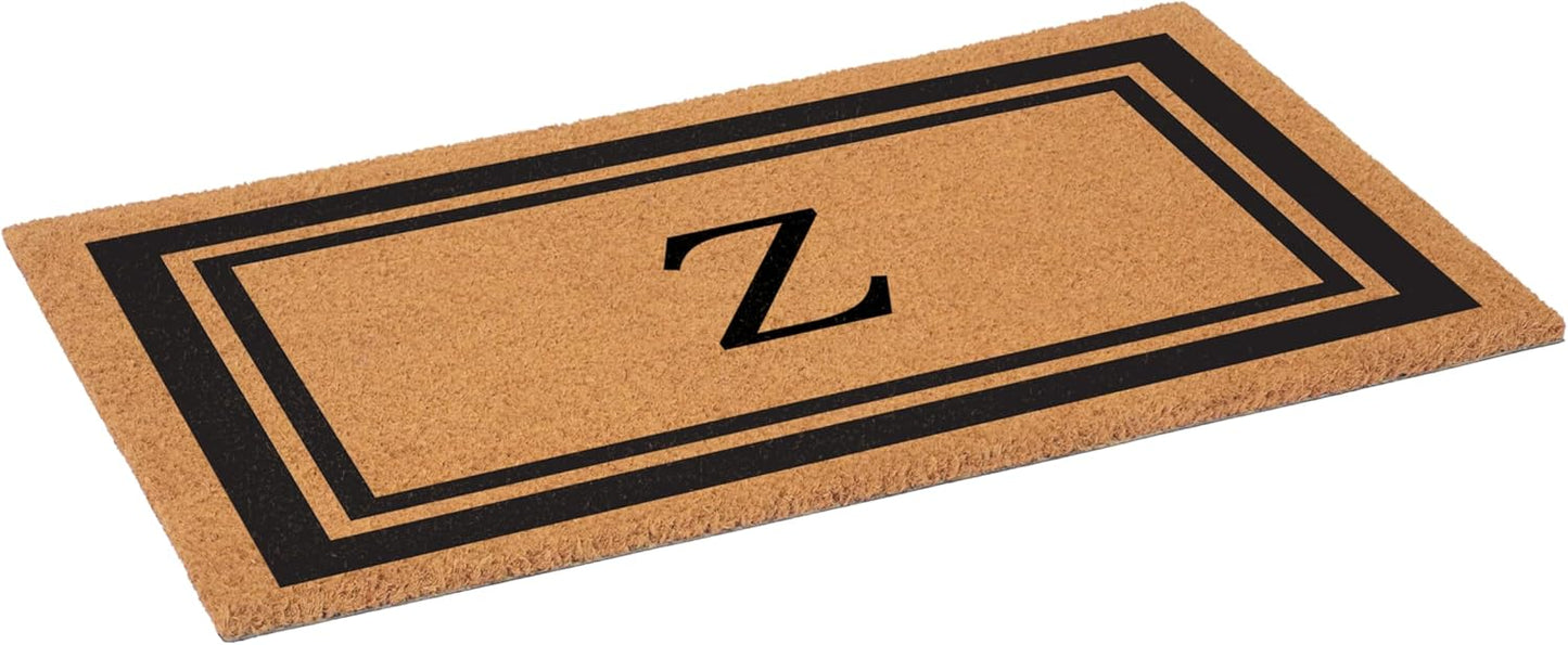 Calloway Mills 152961830Z Black Border 18" x 30" Monogram Doormat, (Letter Z)