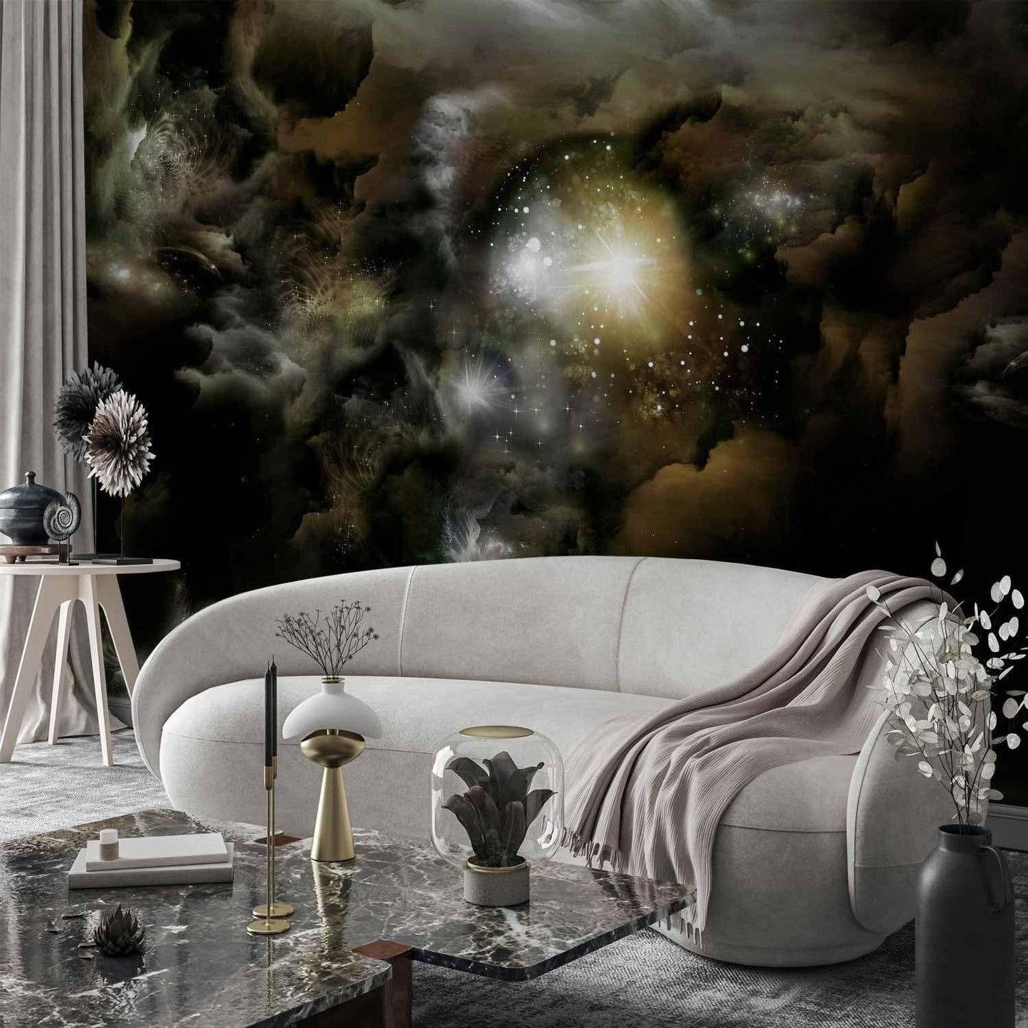 artgeist Premium Wall Mural Cosmos Galaxy 197x138 in - Non-Woven Wallpaper Fleece Wall Decor Photo Print Picture Image Design Home n-A-0027-a-b