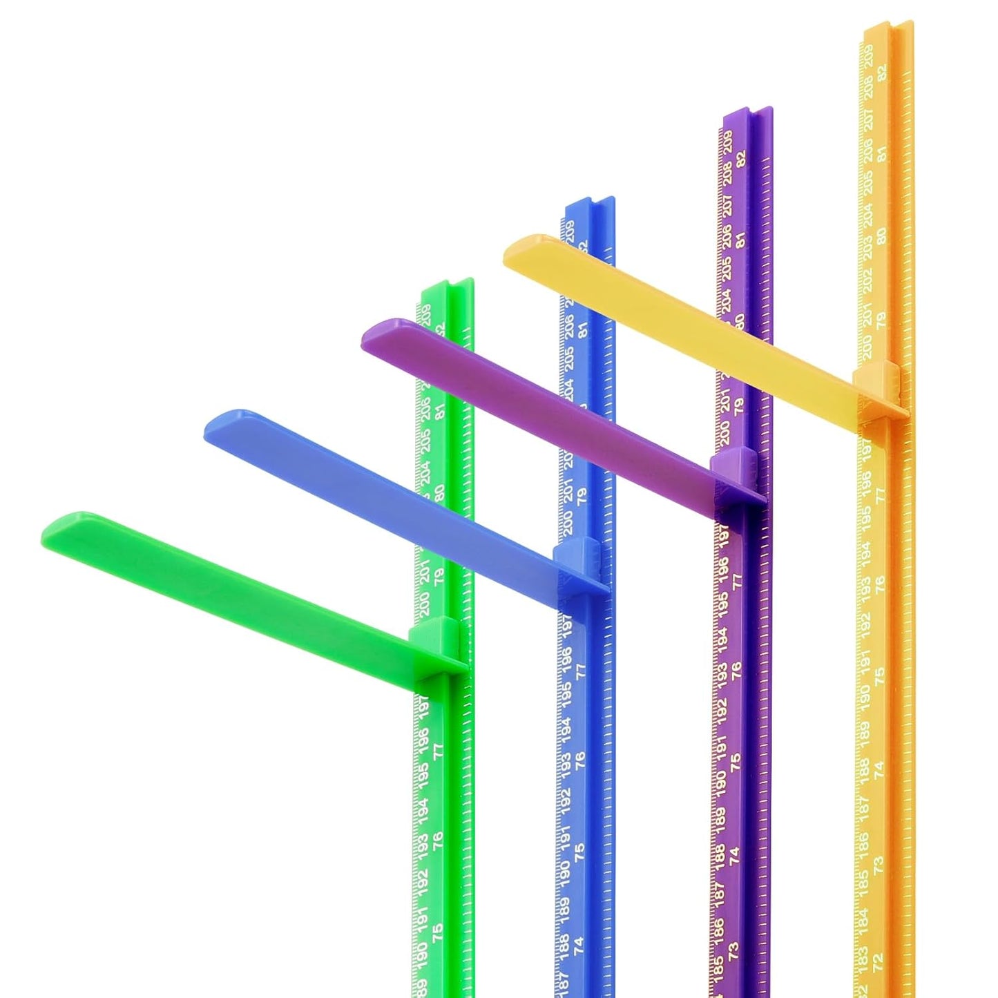 Growth Chart for Wall, Children Height Measurement,3D Removable Growth Height Chart,Splicing Height Ruler for Kids Baby Nursery 79 inch (Purple)