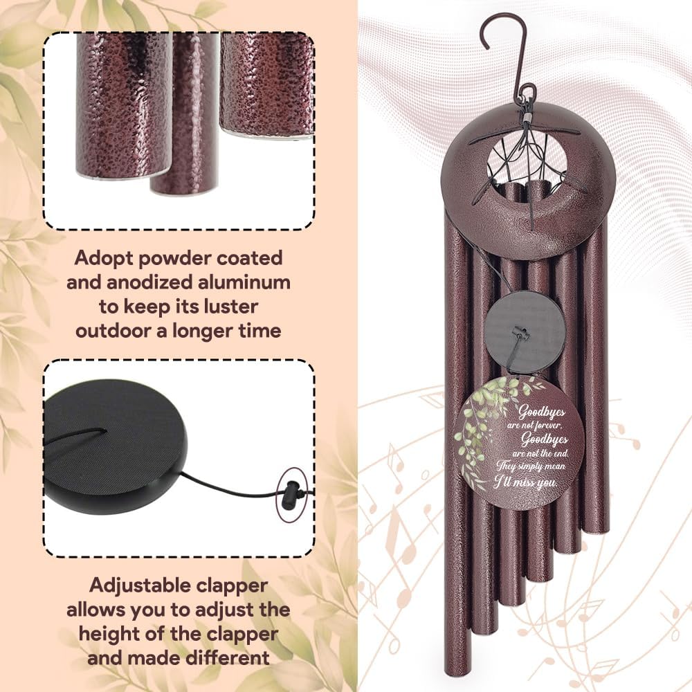 Personalized Memorial Wind Chimes, Customized Wind Chime Outdoor, Custom Wind Chimes in Loving Memory, Sympathy Gift After The Loss of Mom Dad, or Loved One
