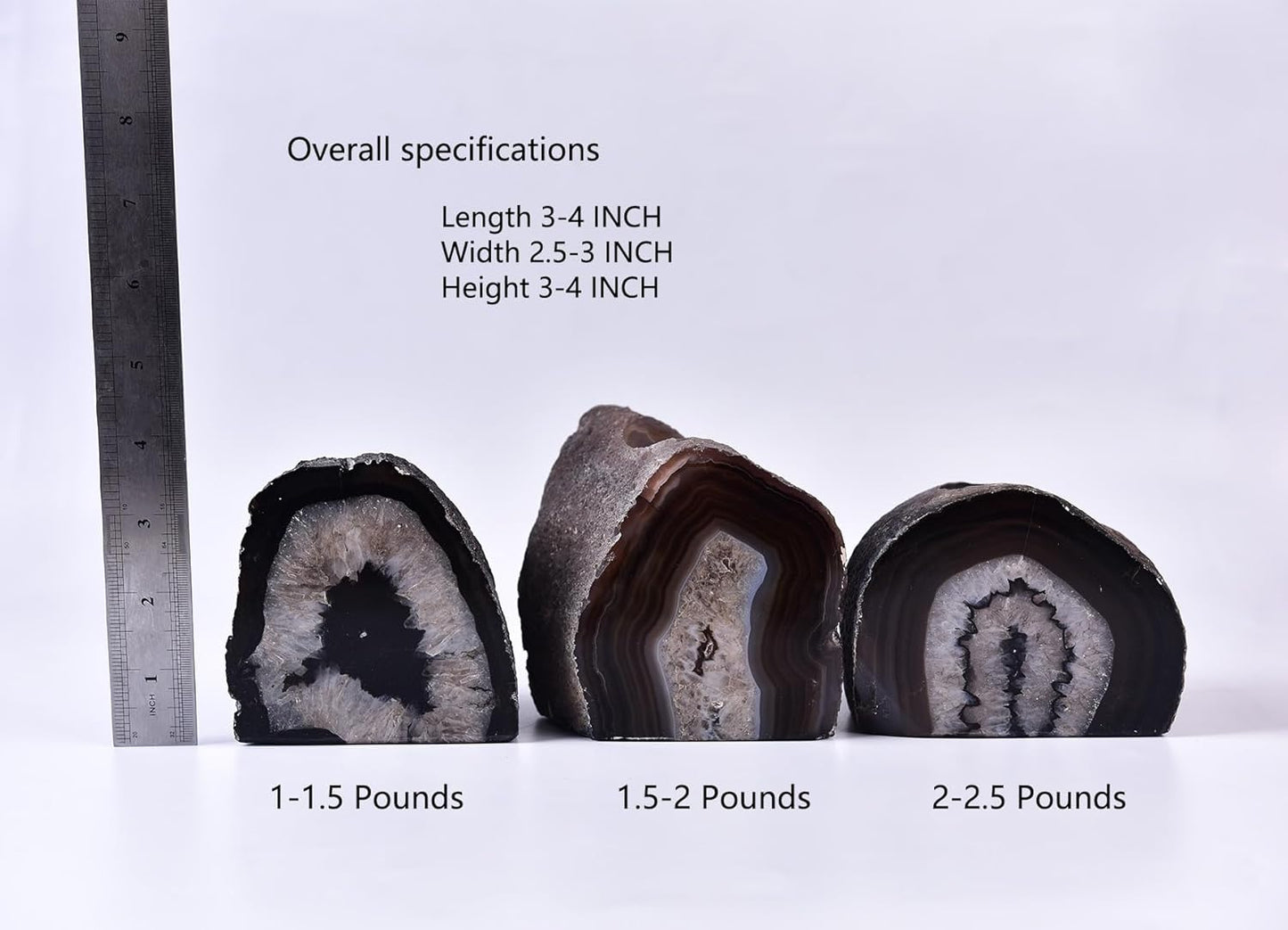 AMOYSTONE Large Raw Agate Altar Stand 2-2.5lb | Ritual Centerpiece Spiritual Meditation Base | Witchcraft Ceremonial Holder | Brazilian Agate | Heavy Duty Natural Stone | Collector's Gift