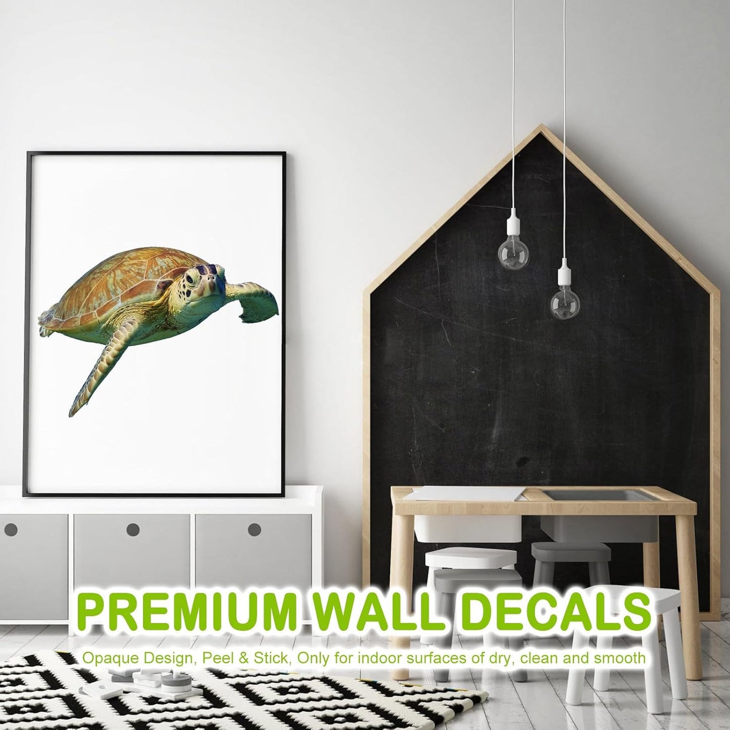 Turtle Wall Stickers Gifts Christmas - Sea Turtle Wall Decals Peel and Stick - Turtle Wall Stickers Removable - Sea Turtle Animals Wall Decor for Kids Baby Bedroom Bathroom Living Room