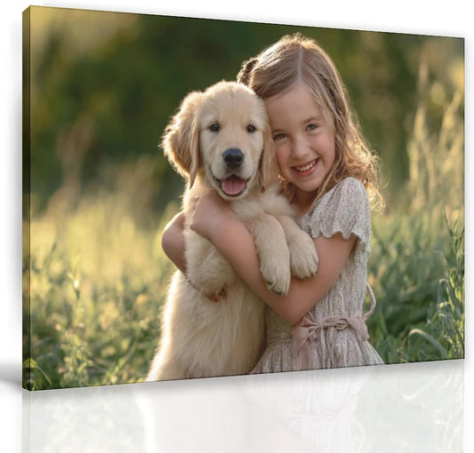 GAIYUAO Customized Canvas Pictures for Wall Custom Canvas Print Poster Personalized Photo Prints Frame Large Wall Art Picture for Living Room 20x30in