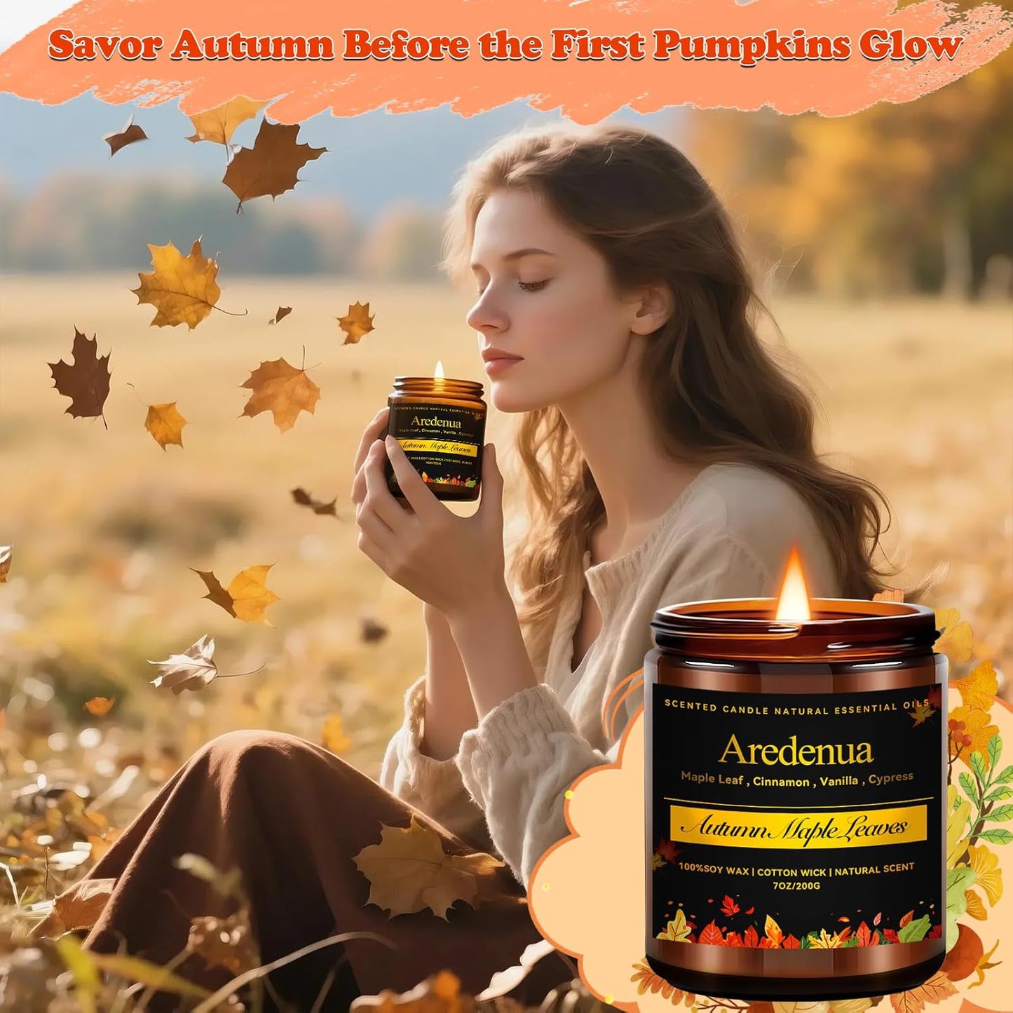 Vanilla Cream Candle – Soy Scented Candle for Home, Relaxation & Stress Relief, Clean Long Lasting Burn, Aromatherapy Candle for Women & Men, Sweet Cozy Vanilla Gift