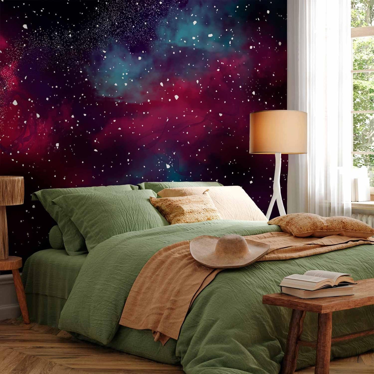 artgeist Wall Mural Space 116x83 in - Peel and Stick Self-Adhesive Wallpaper Removable Large Sticker Foil Wall Decor Print Design Mural Galaxy Universe Cosmos Sky a-A-10326-a-a