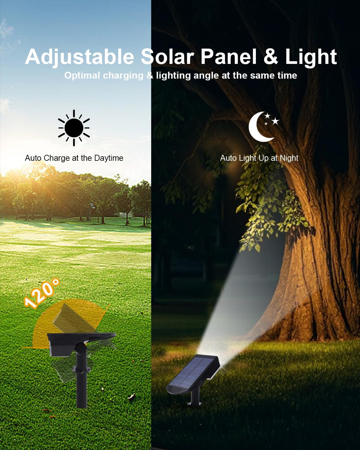 6 Pack Solar Powered Outdoor Spot Lights Outside Waterproof 20 LEDs Landscape Spotlights Dusk to Dawn for House Yard Tree, Plants, Walls, Path, Garden, Statues, Superior Accent Lamp Cool White