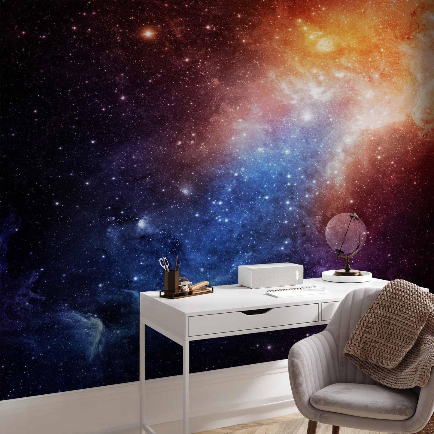 artgeist Wall Mural Cosmos Galaxy 116x83 in - Peel and Stick Self-Adhesive Wallpaper Removable Large Sticker Foil Wall Decor Print Picture Image Design f-B-0057-a-a