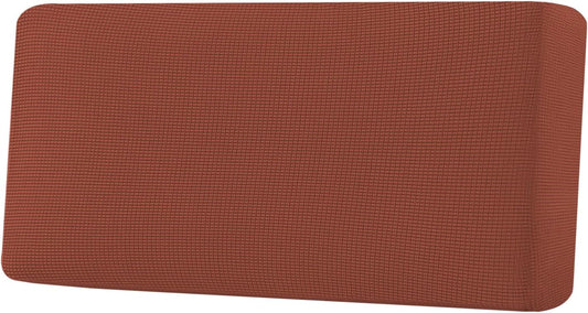 H.VERSAILTEX Super Stretch Individual Seat Cushion Covers Sofa Covers Couch Cushion Covers Slipcover Sets Thick Jacquard Textured Twill Fabric (1 Piece Sofa Cushion Cover, Rust)