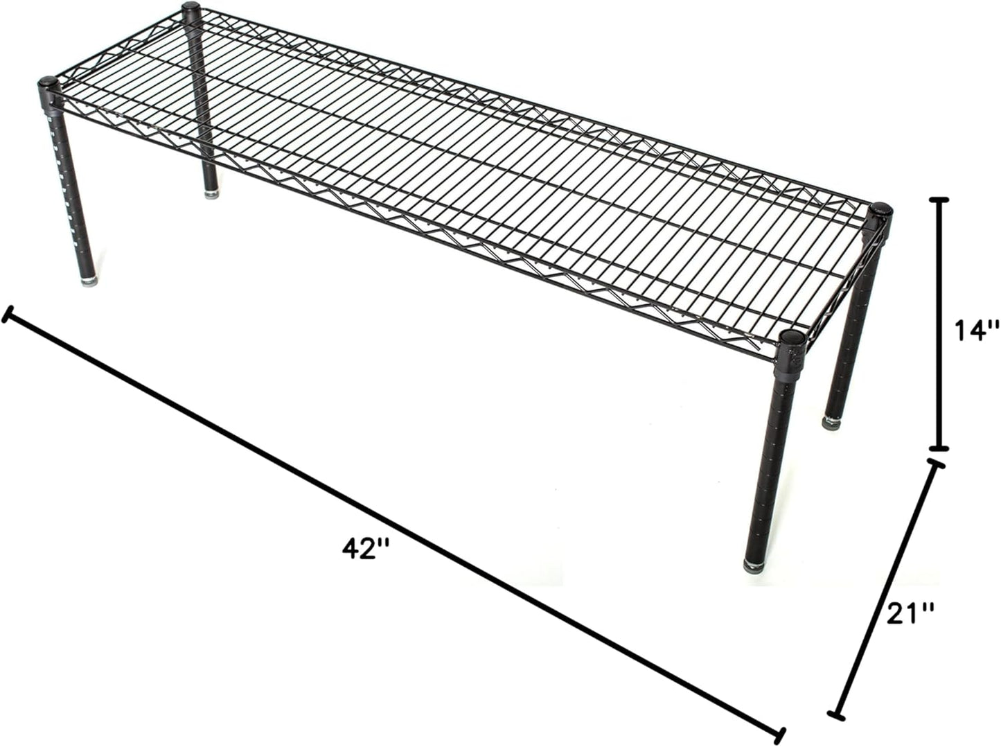 Omega Products Corporation 21" Deep x 42" Wide x 14" High Black Stationary Dunnage Rack