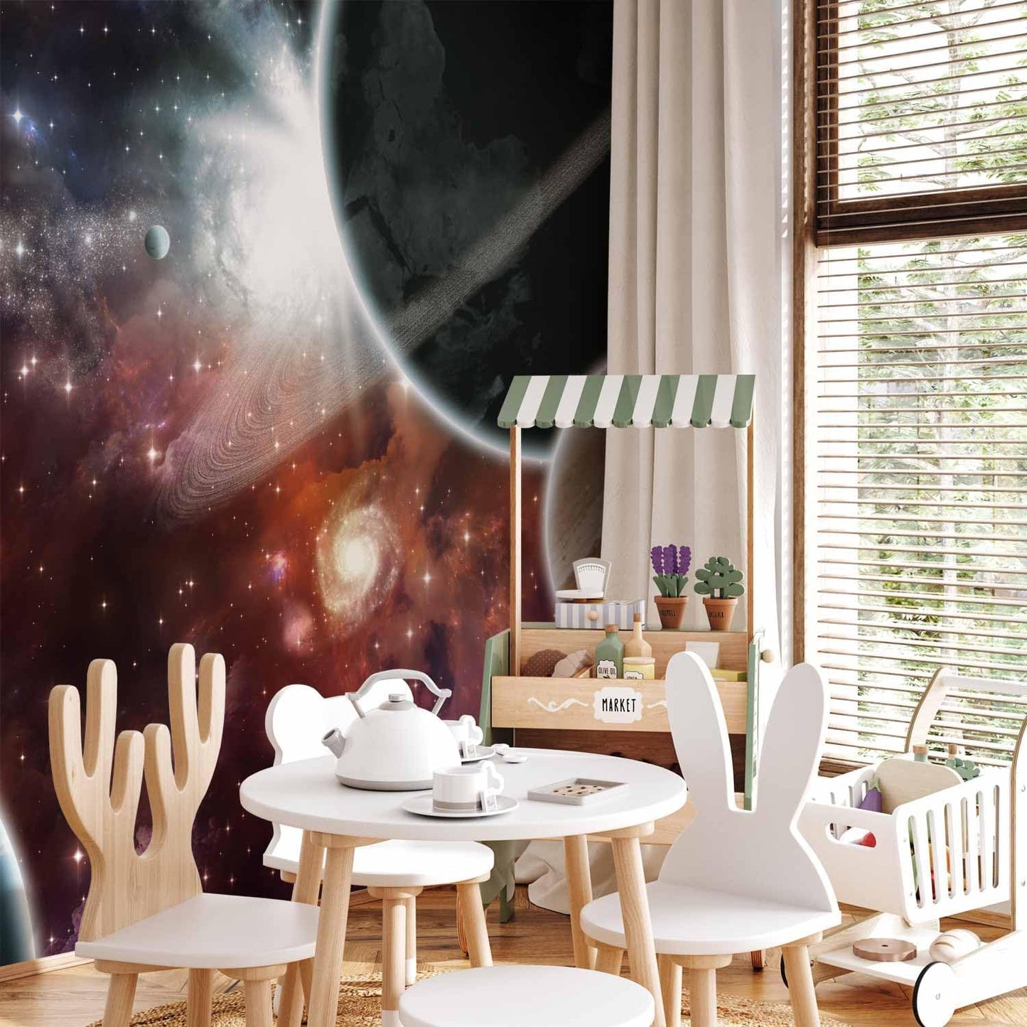 artgeist Wall Mural Cosmos Galaxy 116x83 in - Peel and Stick Self-Adhesive Wallpaper Removable Large Sticker Foil Wall Decor Print Picture Image Design 10110905-32
