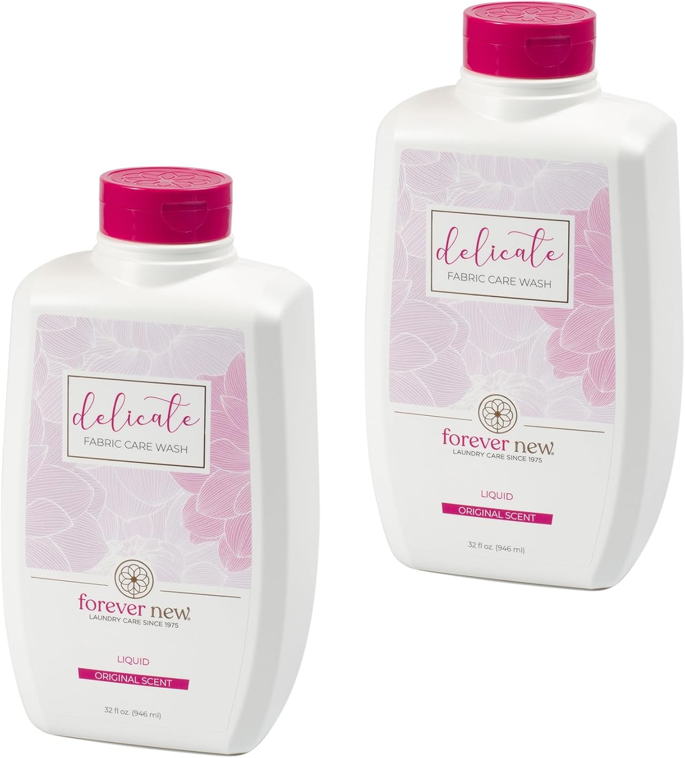 Forever New 32oz Liquid Original Scent Fabric Care Wash 2 Pack (64oz Total) Natural Laundry Detergent