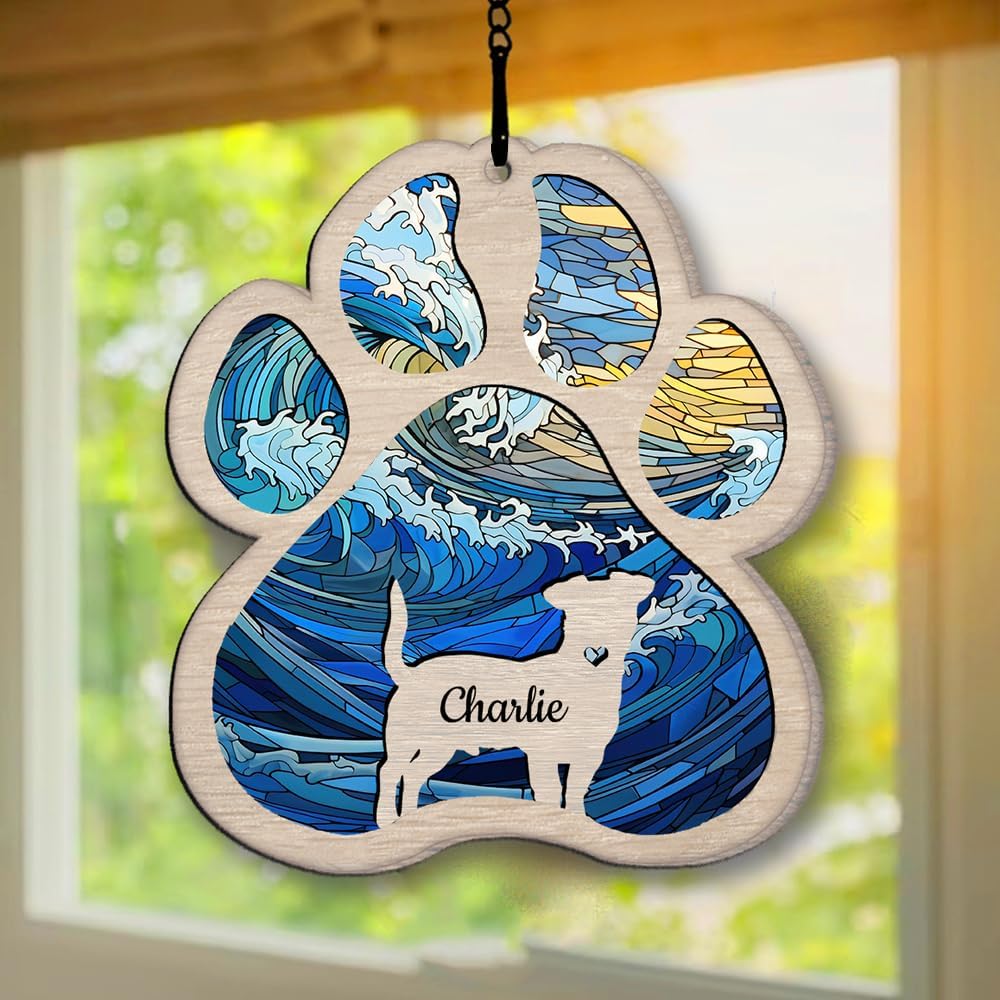Personalized Jack Russell Suncatcher Dog Memorial Gifts, Custom Jack Russell Ornament Christmas Tree, Pet Remembrance Gift, Loss of Dog Sympathy Gift, Pets Memorial Ornament, Pet Loss Suncatcher