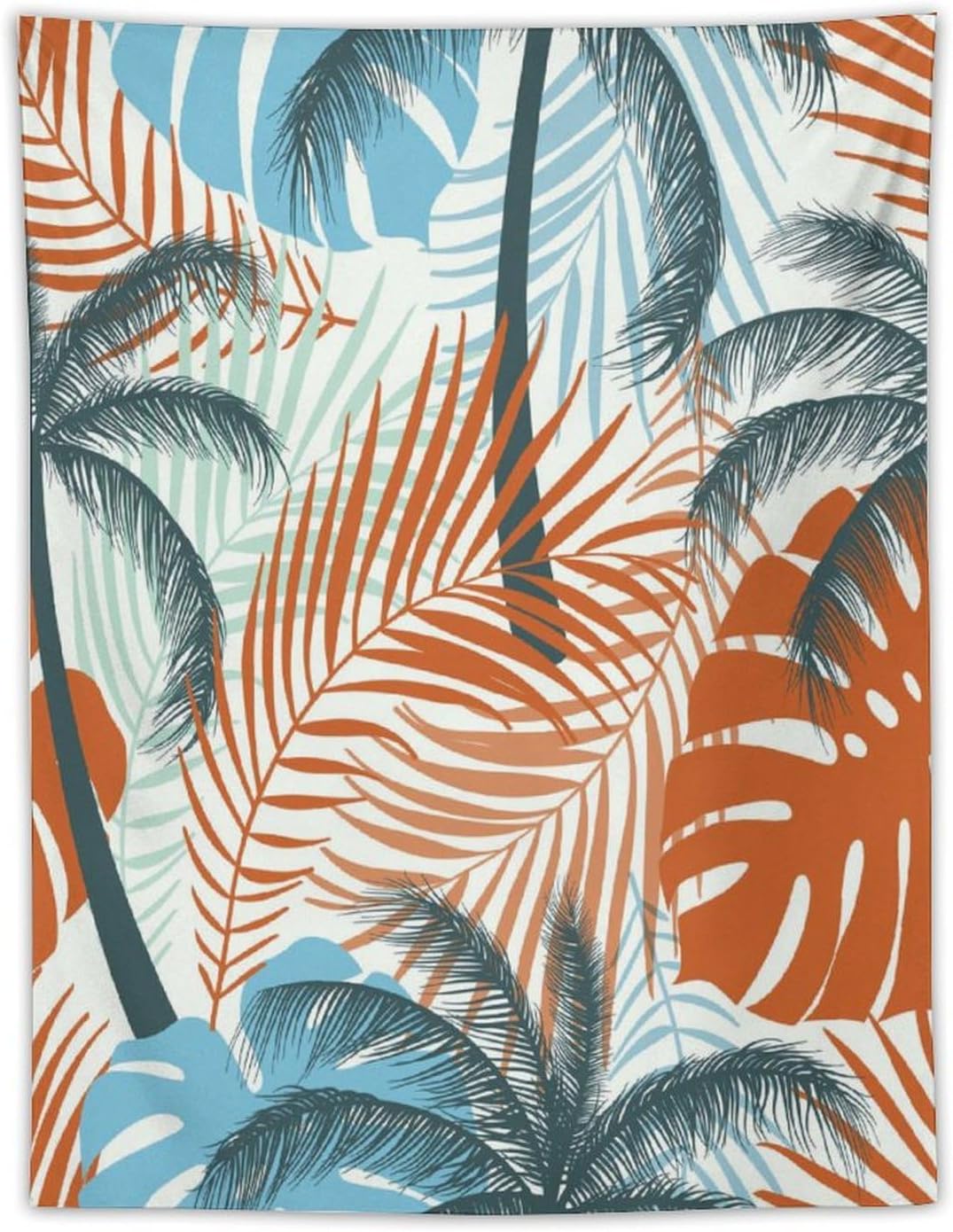ICMOLYYENLO Palm Leaf Tapestry Wall Hanging, Tropical Leaves Plant Jungle Green Hawaiian Art Home Decor for Guest Bedroom Living Room Dormitory 40x60 Inch