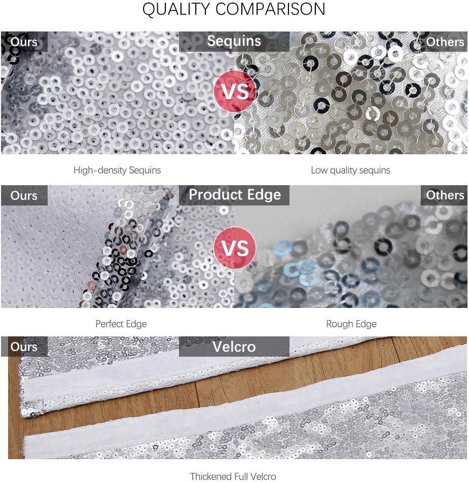 Small Christmas Tree Skirt 24 Inch Silver Tree Skirt Sequin Tree Skirt for Silver Christmas Decorations