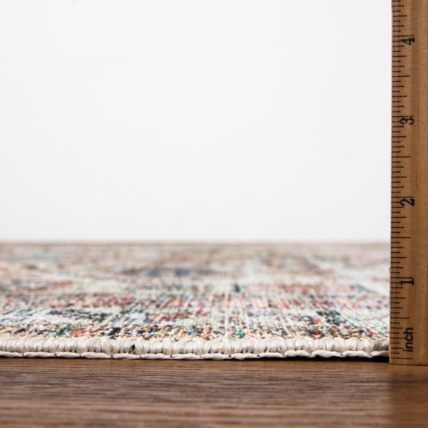 Keen Home Design 5x7 Rug - Machine Washable Area Rug with Non-Slip Backing, Ideal for Living Room, Dining Room, Bedroom - Vintage, Easy Clean, Durable, Low Pile Rug - (5' x 7')