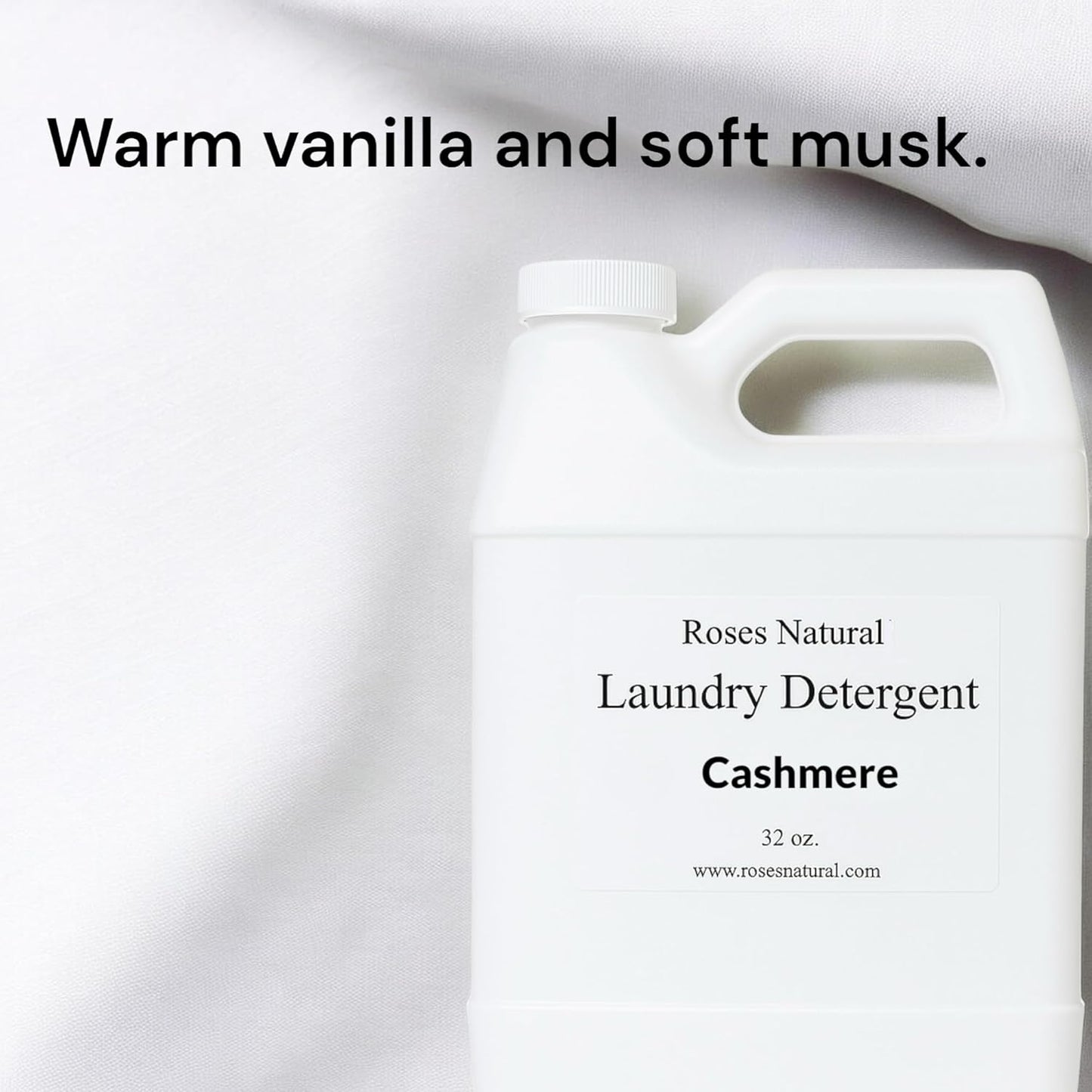 Plant-Based Liquid Laundry Detergent, 32 Fl Oz, Multiple Scents, HE Compatible (Cashmere)