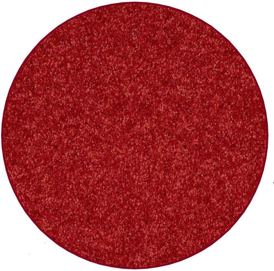 KOECKRITZ Soft and Colorful Kids Classroom Area Rugs (Passes Flammability Pill Test) Many Sizes and Bright Colors to Select from (8' Round, Fire Engine)