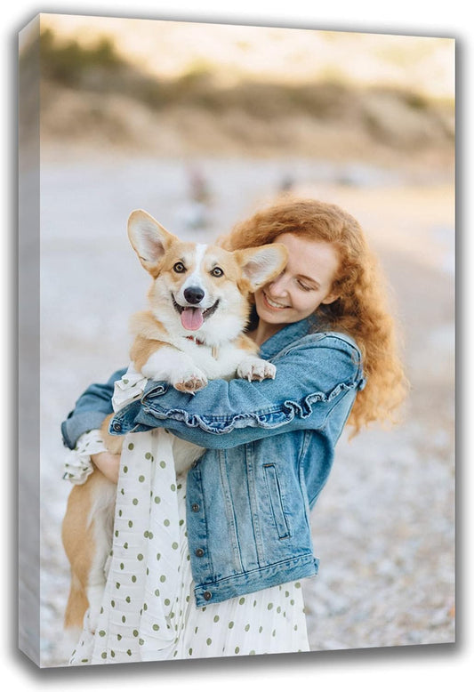 Custom Canvas Prints with Your Photos Custom Wall Art Personalized Canvas Pictures for Pet/Family Gifts for Mom/Men/Women (8'' W x 12'' H)
