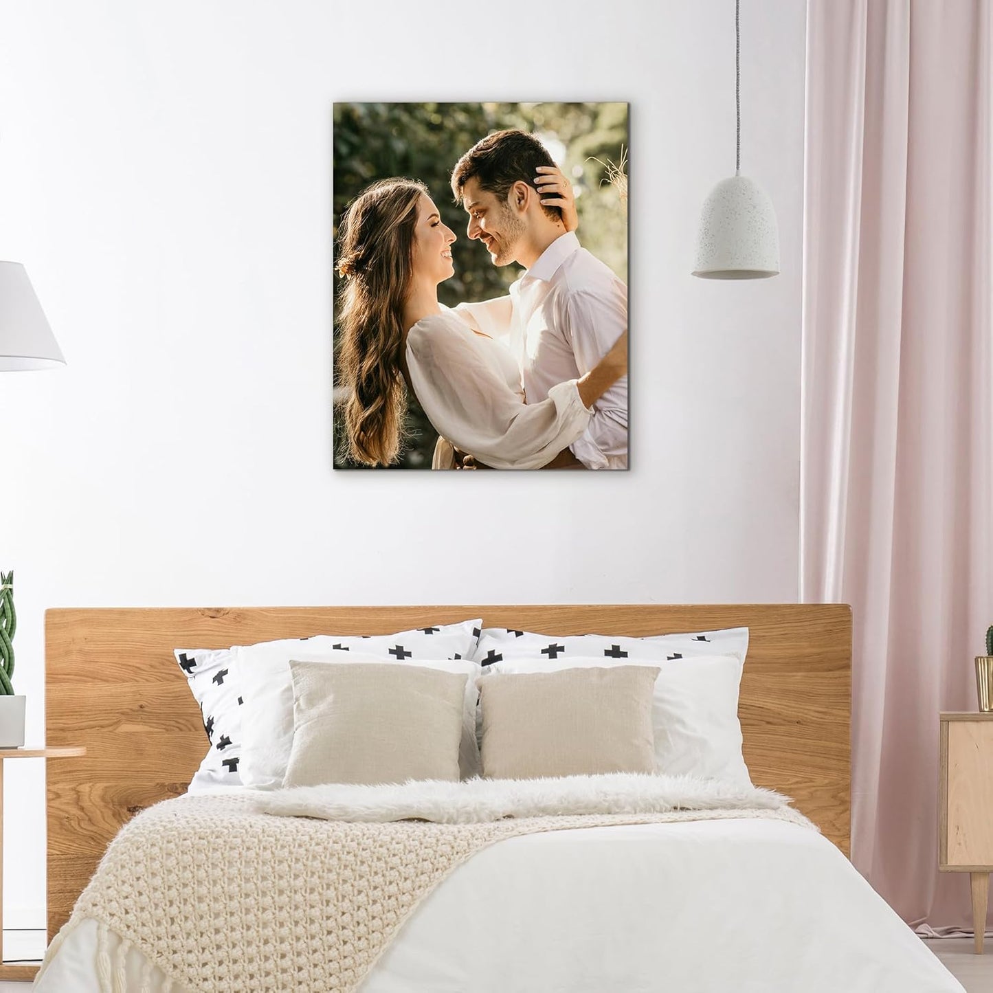 WayToLight Custom Canvas Prints with Your Photos Framed Personalized Picture Canvas Prints Wall Art Ideal for Home Decor Christmas Family Gifts (8" x 12")