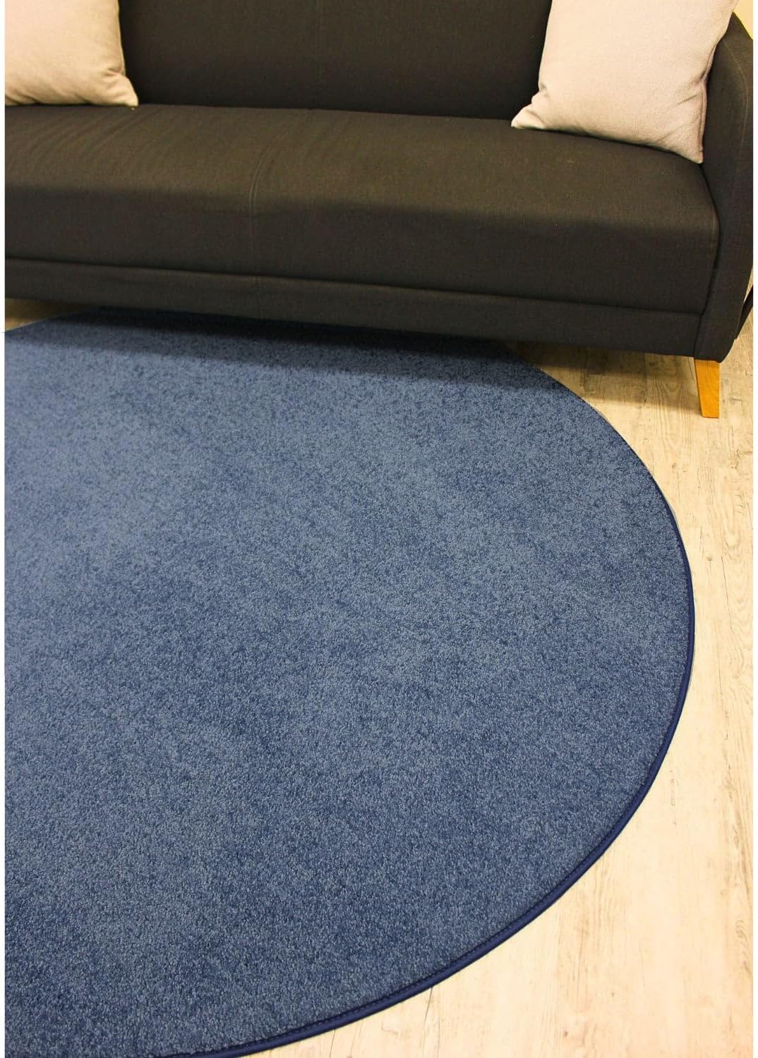 KOECKRITZ Soft and Colorful Kids Classroom Area Rugs (Passes Flammability Pill Test) Many Sizes and Bright Colors to Select from (10' Round, Navy)