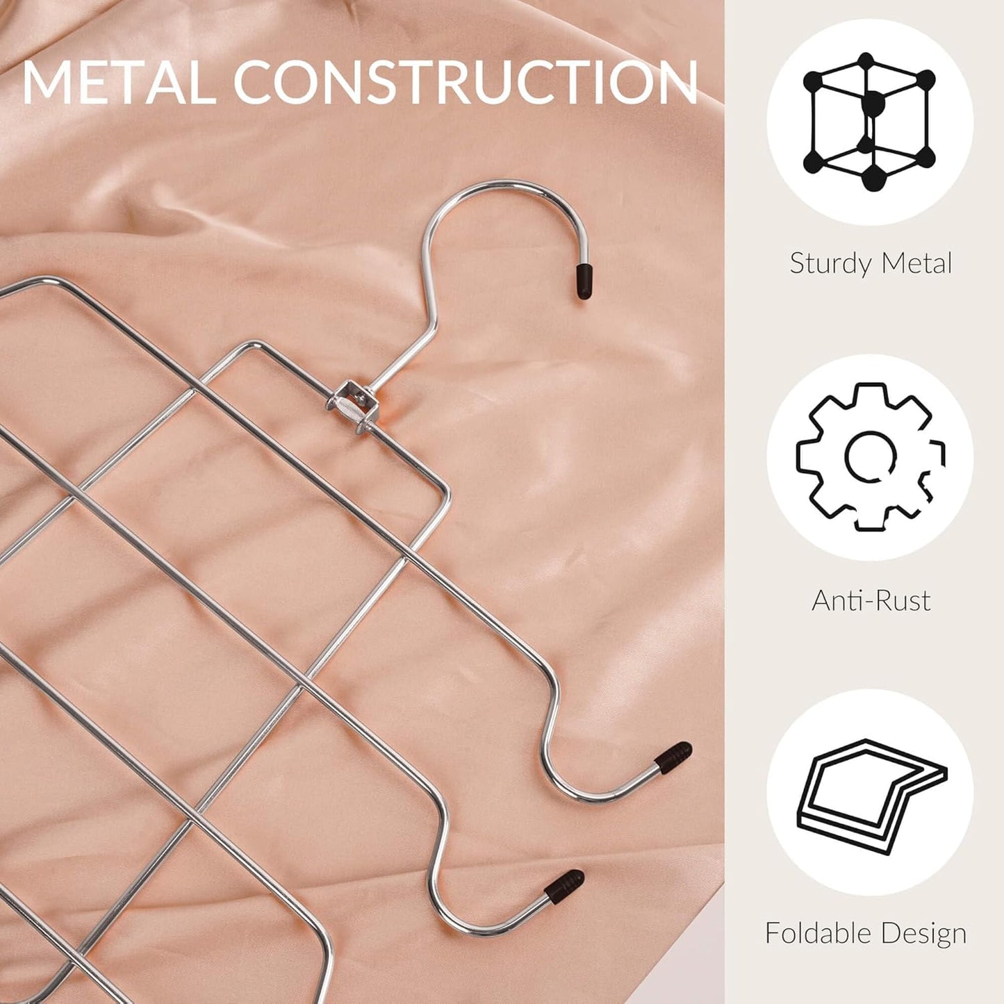 ZEDODIER 6 Pack Tank Top Hanger, Space Saving Bra Hangers, Non-Slip Hanging Sport Bras Holder, Closet Organizers and Storage for Camisoles Tank Tops Bras Ties Swimsuits Strappy Dress, Silver