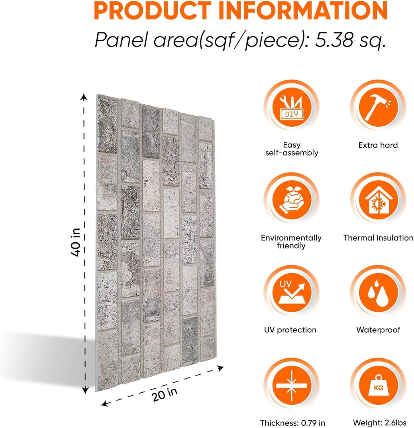 IZODEKOR 3D Brick Effect Wall Panels - Faux Brick Paneling for Living Room, Kitchen, Bathroom and More | Beige Dream - Pack of 3 Covers 16 sq ft