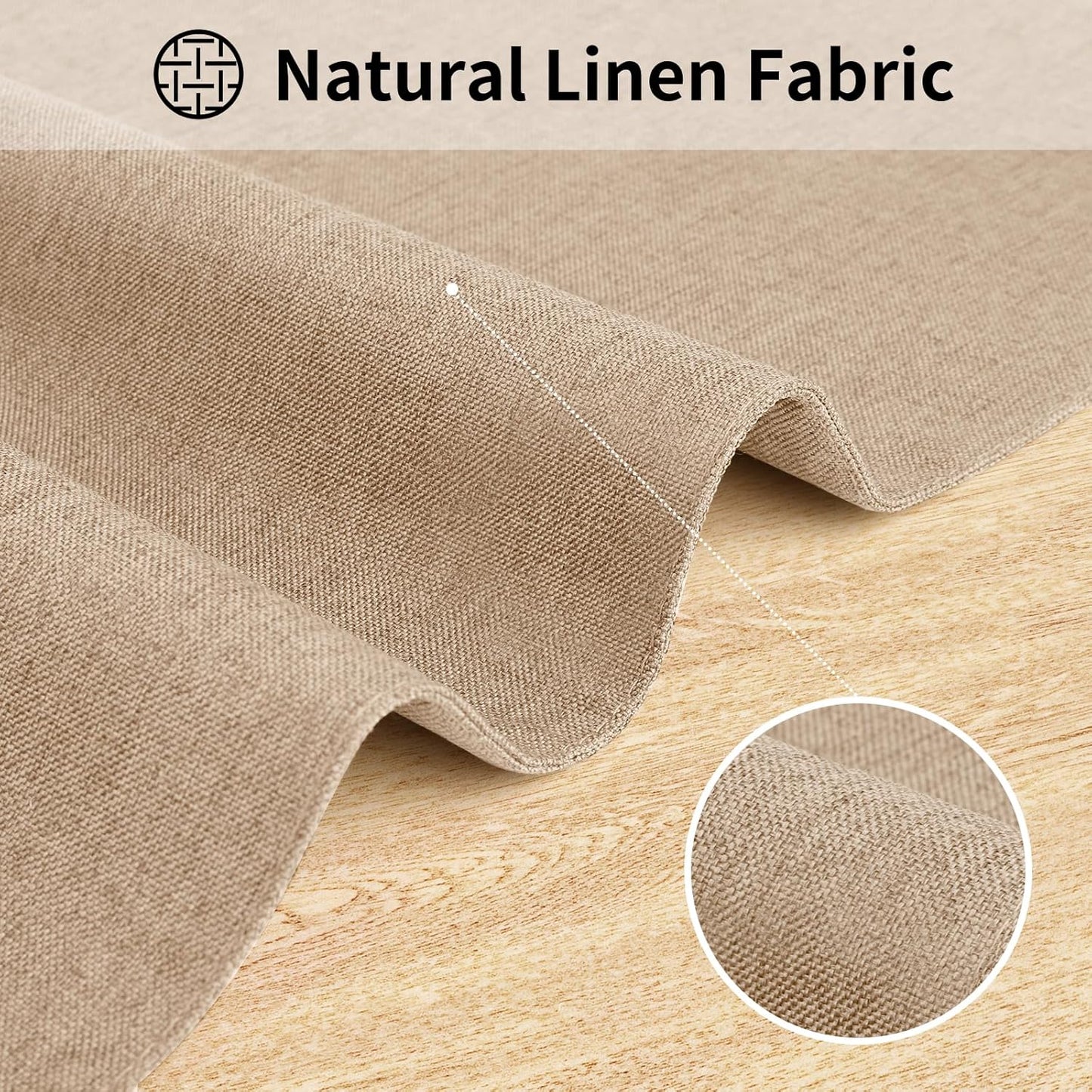 Cloth Placemats, Set of 6 Heat-Resistant Cotton Linen Blend Double Layered Machine Washable Place Mats, Wrinkle Free Thick Fabric Dining Table Mats for Indoors & Outdoors (Light Linen, 6)