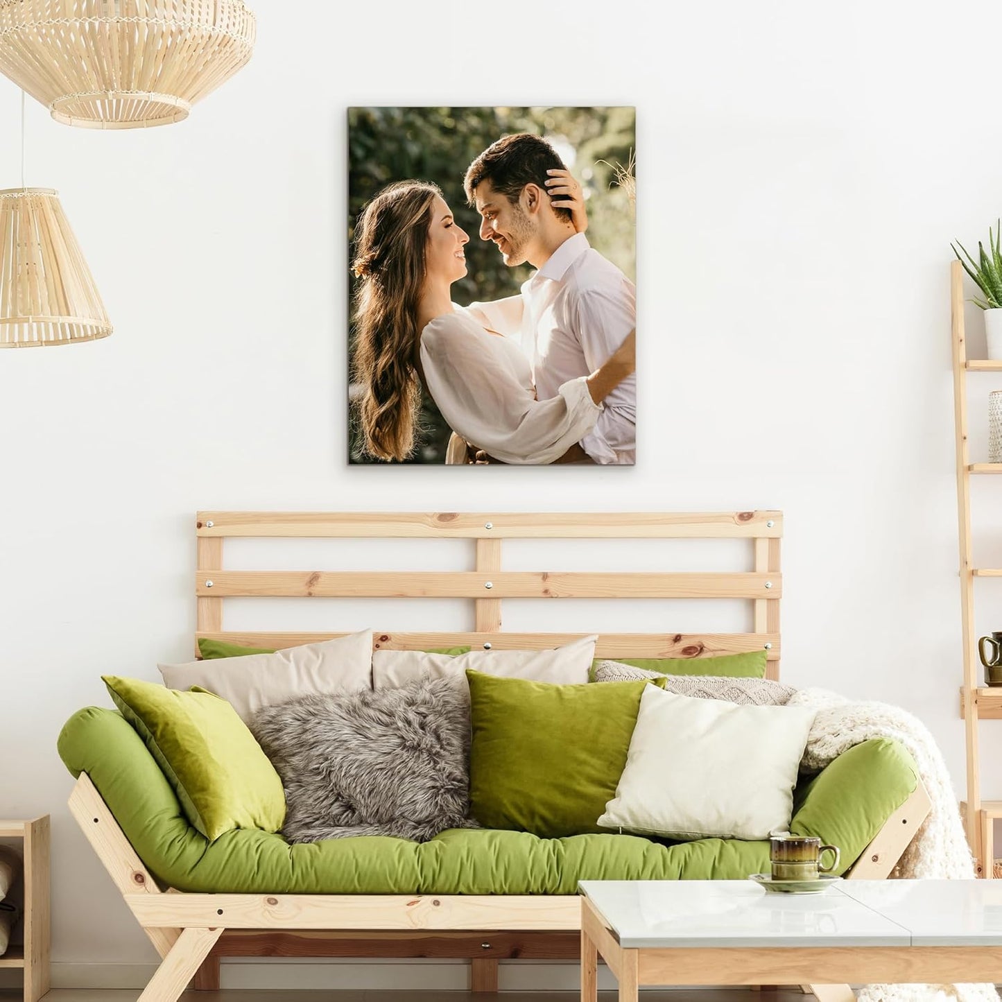 WayToLight Custom Canvas Prints with Your Photos Framed Personalized Picture Canvas Prints Wall Art Ideal for Home Decor Christmas Family Gifts (16" x 24")