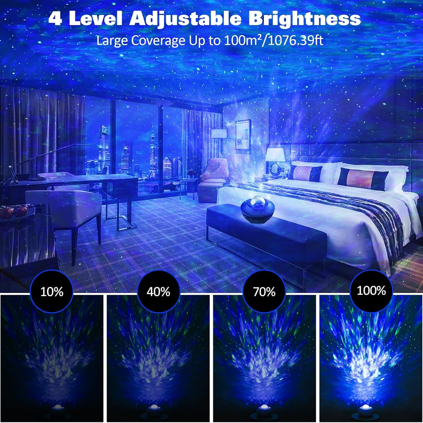 Galaxy Projector,Star Projector for Bedroom,Night Lights with White Noise, Bluetooth Speaker,Timer and Remote,Star Night Light for Adults Bedroom Decoration,Gifts for Kids,Living Room Decor