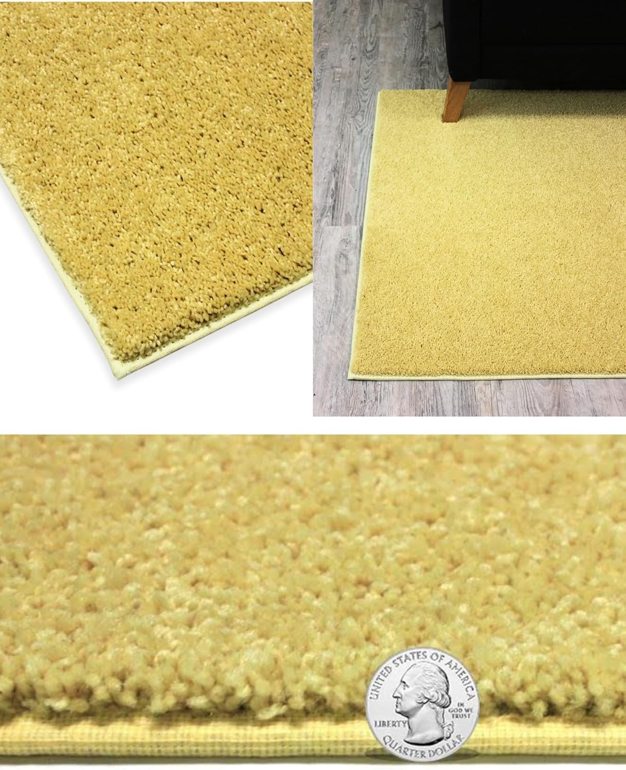 KOECKRITZ Soft and Colorful Kids Classroom Area Rugs (Passes Flammability Pill Test) Many Sizes and Bright Colors to Select from (12' x 12', Lemon)