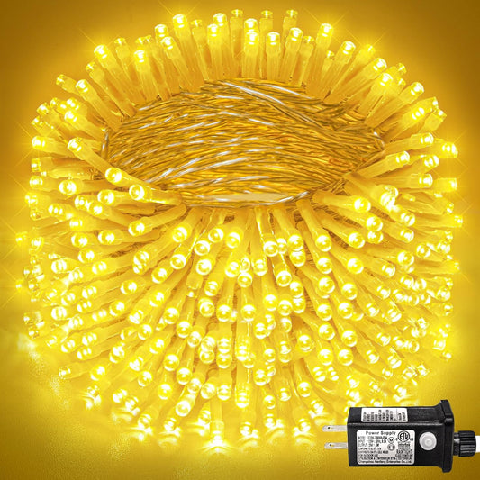 800 LED Christmas Lights Outdoor, Warm White Christmas Lights Indoor 8 Modes 262FT Clear Wire, Plug in Twinkle Fairy String Light for Outside Bedroom Wedding Xmas Tree Party Decorations