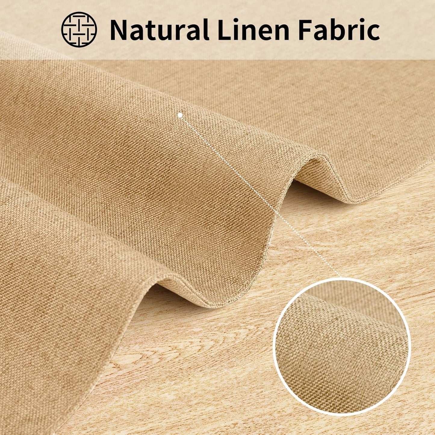 Cloth Placemats, Set of 6 Heat-Resistant Cotton Linen Blend Double Layered Machine Washable Place Mats, Wrinkle Free Thick Fabric Dining Table Mats for Indoors & Outdoors (Cream Beige, 6)