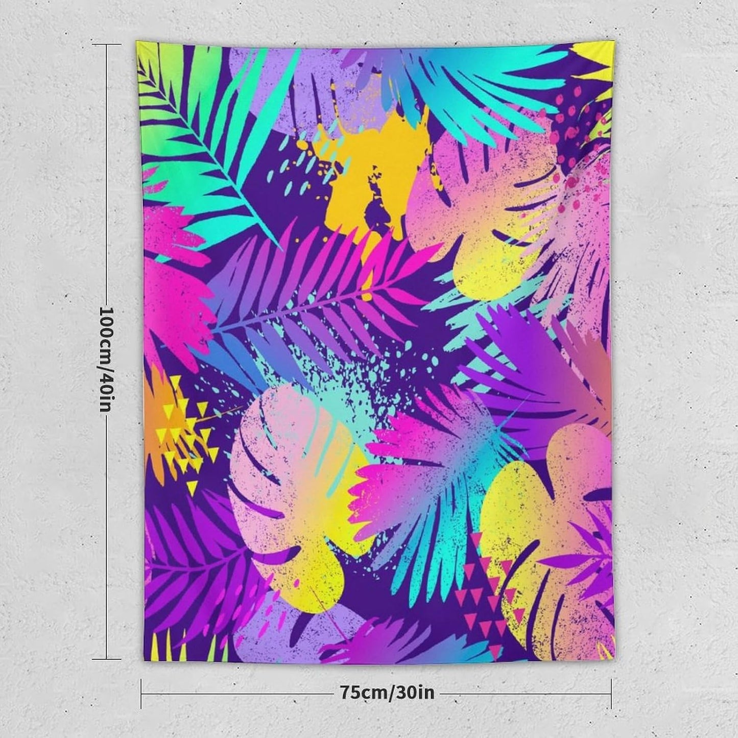 ICMOLYYENLO Palm Leaf Tapestry Wall Hanging, Tropical Leaves Plant Jungle Green Hawaiian Art Home Decor for Guest Bedroom Living Room Dormitory 60x60