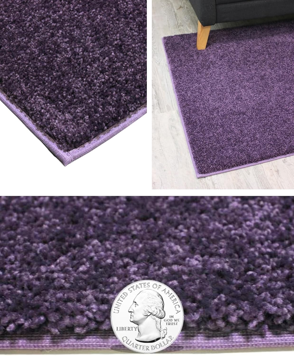 KOECKRITZ Soft and Colorful Kids Classroom Area Rugs (Passes Flammability Pill Test) Many Sizes and Bright Colors to Select from (6' Round, Eggplant)