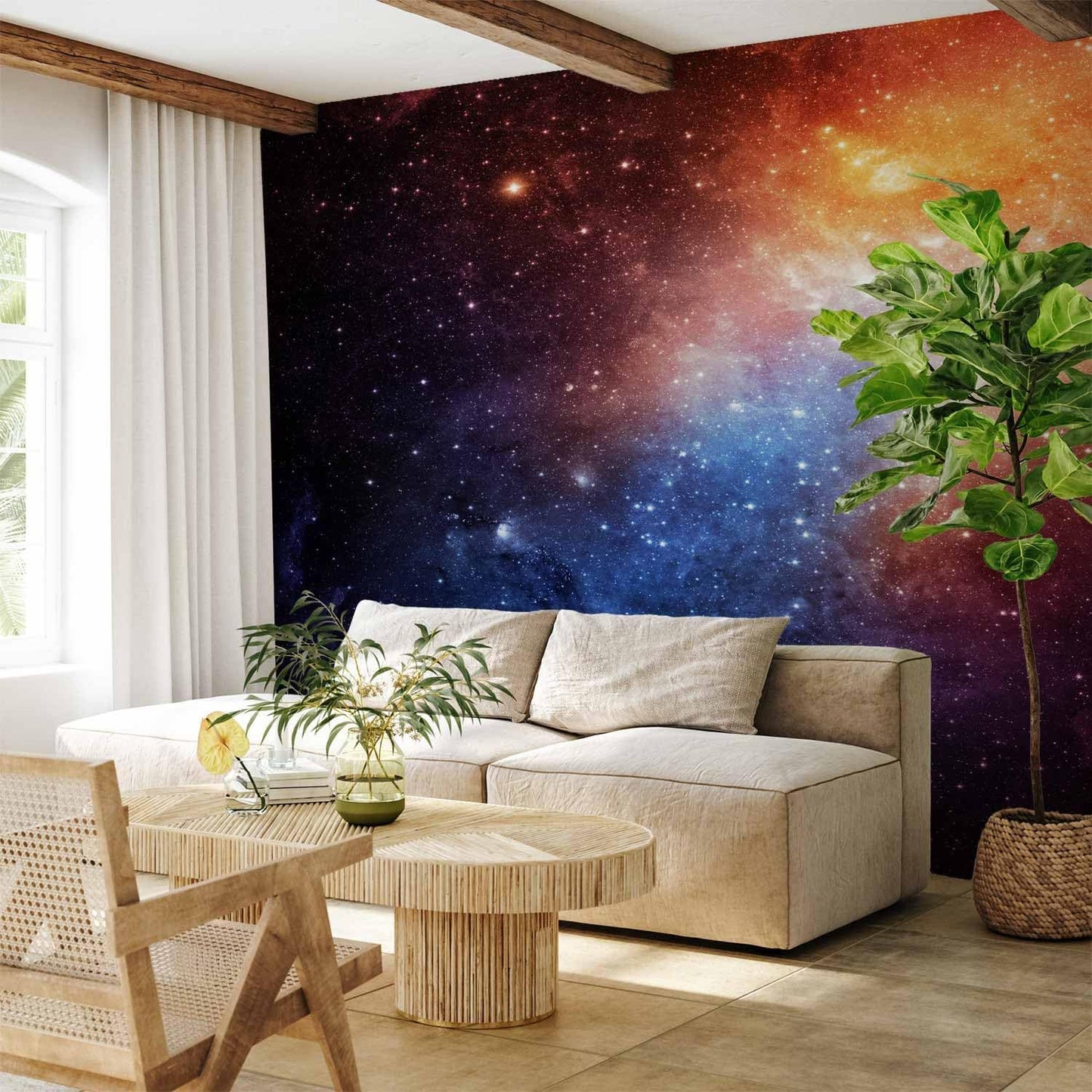 artgeist Premium Wall Mural Cosmos Galaxy 197x138 in - Non-Woven Wallpaper Fleece Wall Decor Photo Print Picture Image Design Home f-B-0057-a-a