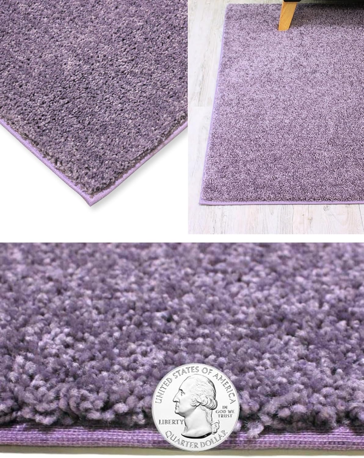 KOECKRITZ Soft and Colorful Kids Classroom Area Rugs (Passes Flammability Pill Test) Many Sizes and Bright Colors to Select from (8' x 10', Lavender)