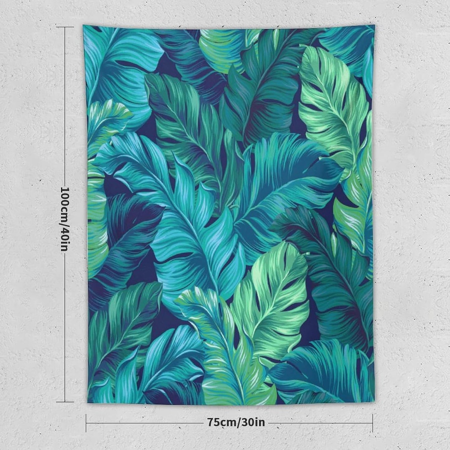 ICMOLYYENLO Tropical Green Plant Tapestry, Green Palm Leaves Natural Landscape Print Wall Tapestry for Bedroom Living Room Dormitory 40x60 Inch