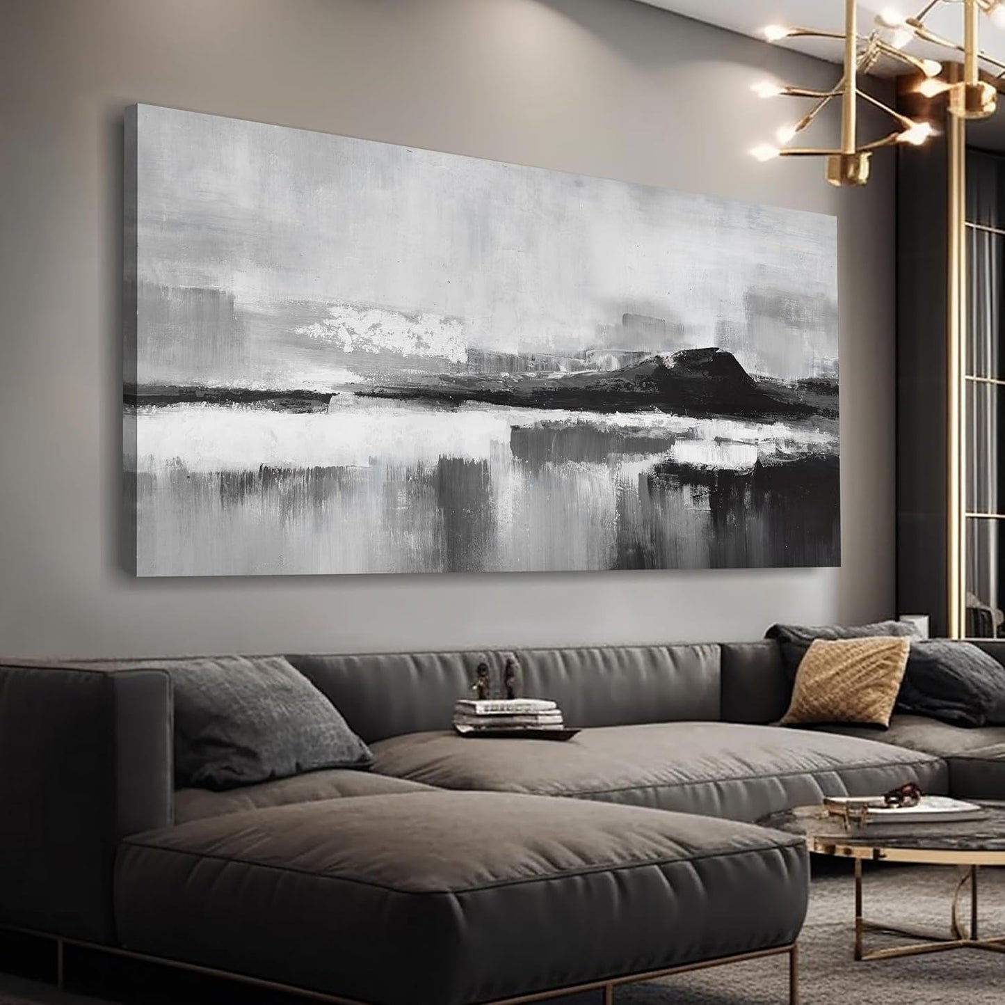 Abstract Wall Art Decor Large Home Decor Wall Art Prints Black and White Wall Decor Modern paintings Wall Decorations for Living Room Bedroom Kitchen Office 30"×60"
