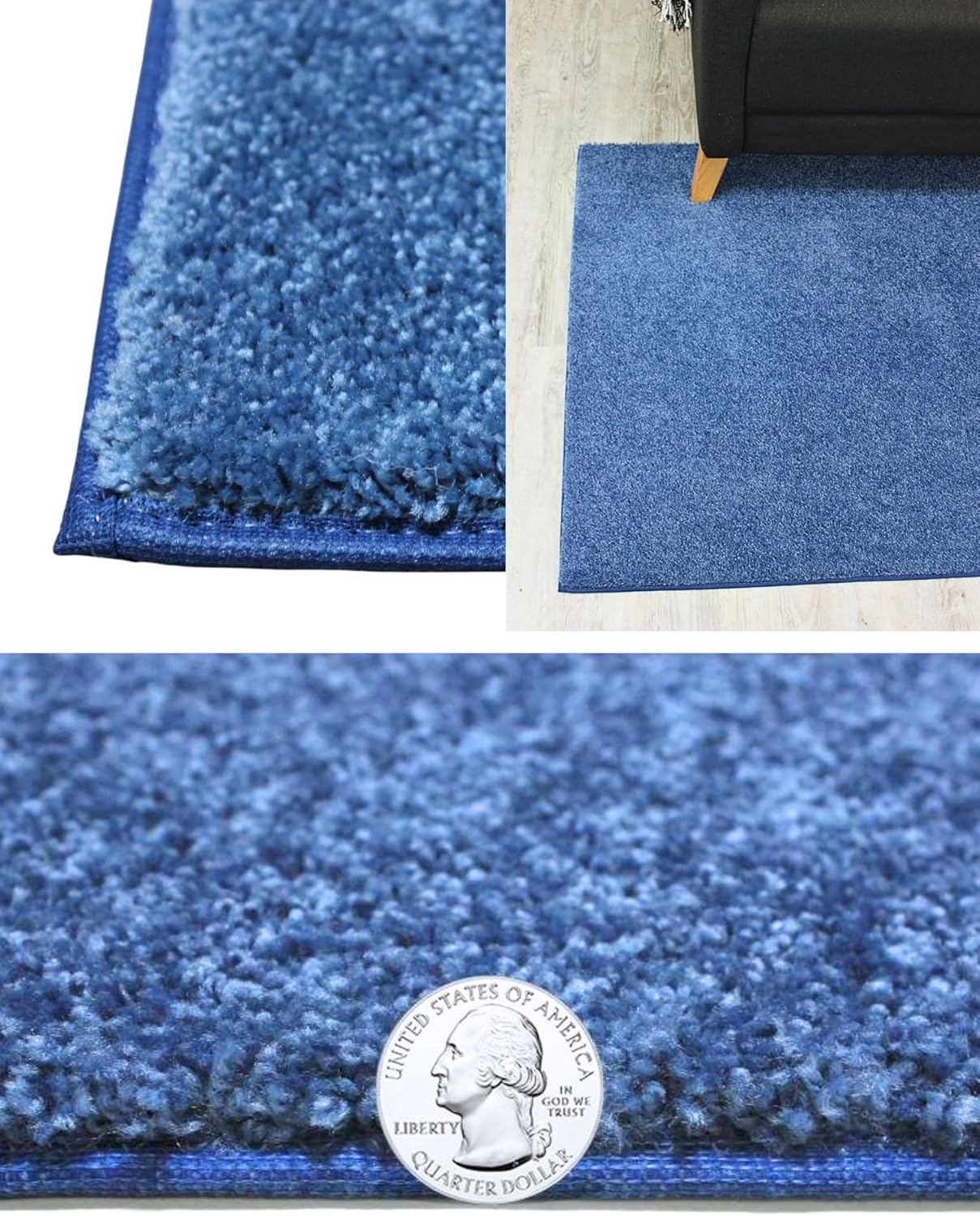 KOECKRITZ Soft and Colorful Kids Classroom Area Rugs (Passes Flammability Pill Test) Many Sizes and Bright Colors to Select from (3' Round, Royal)