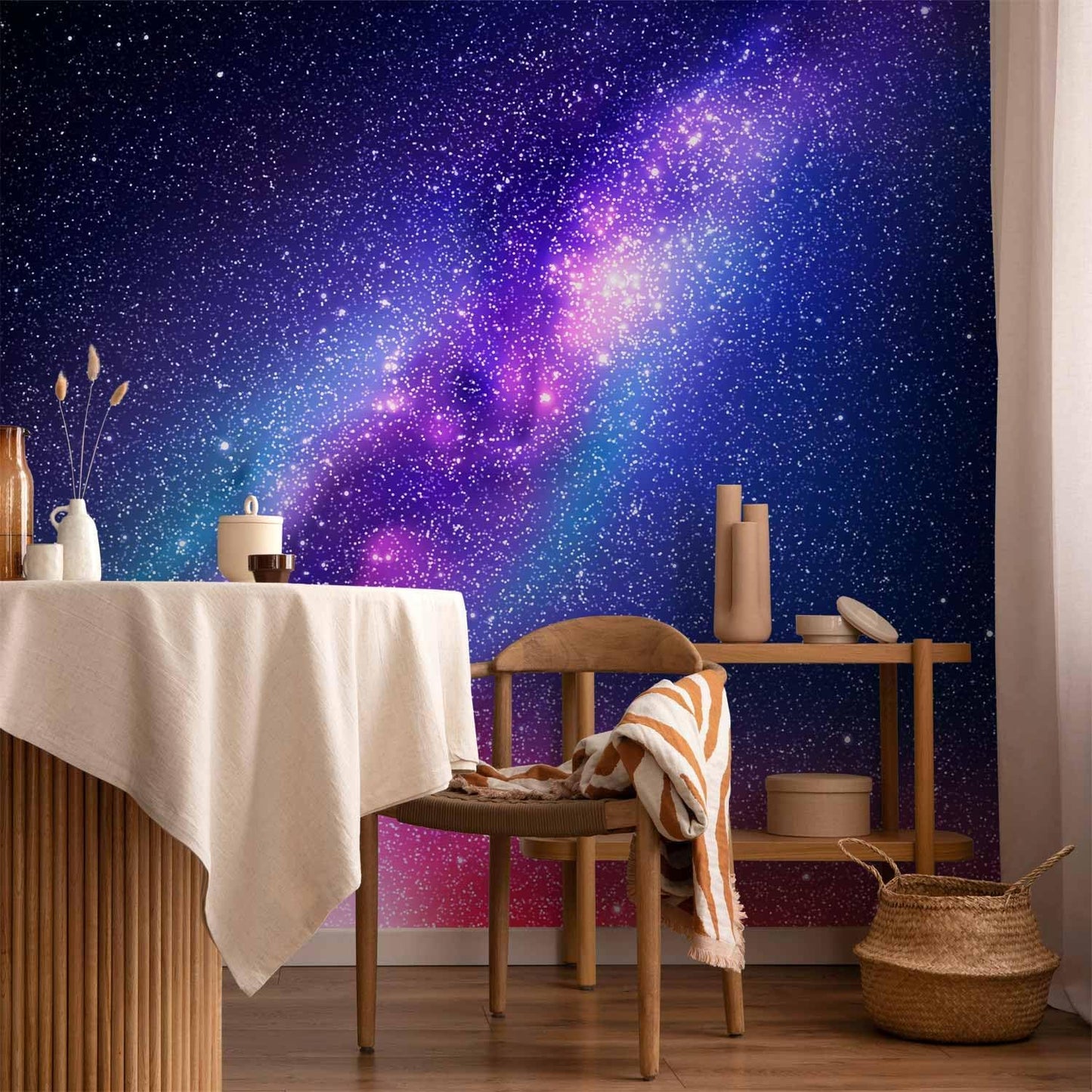 artgeist Wall Mural Galaxy 118x83 in - XXL Non-Woven Wallpaper Fleece Wall Decor Photo Print Picture Image Abstract Space Sky Star Cloud Violet f-C-0487-a-a