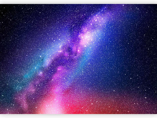 artgeist Wall Mural Galaxy 154x110 in - Peel and Stick Self-Adhesive Wallpaper Removable Large Sticker Foil Wall Decor Print Picture Image Abstract Space Sky Star Cloud Violet f-C-0487-a-a