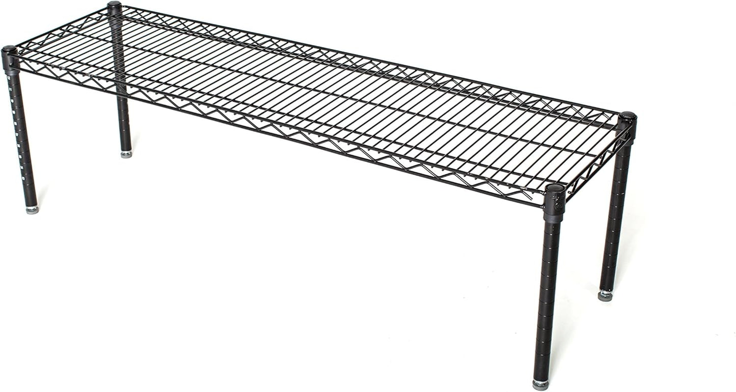 Omega Products Corporation 24" Deep x 72" Wide x 14" High Black Stationary Dunnage Rack