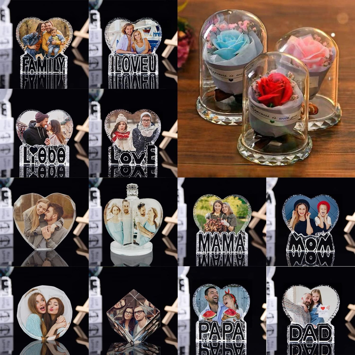 to My Beautiful Mom Gifts MOM Heart-Shaped with Bluetooth Rotating Music Box, Present for Mom from Daughter Christmas Mothers Day Birthday