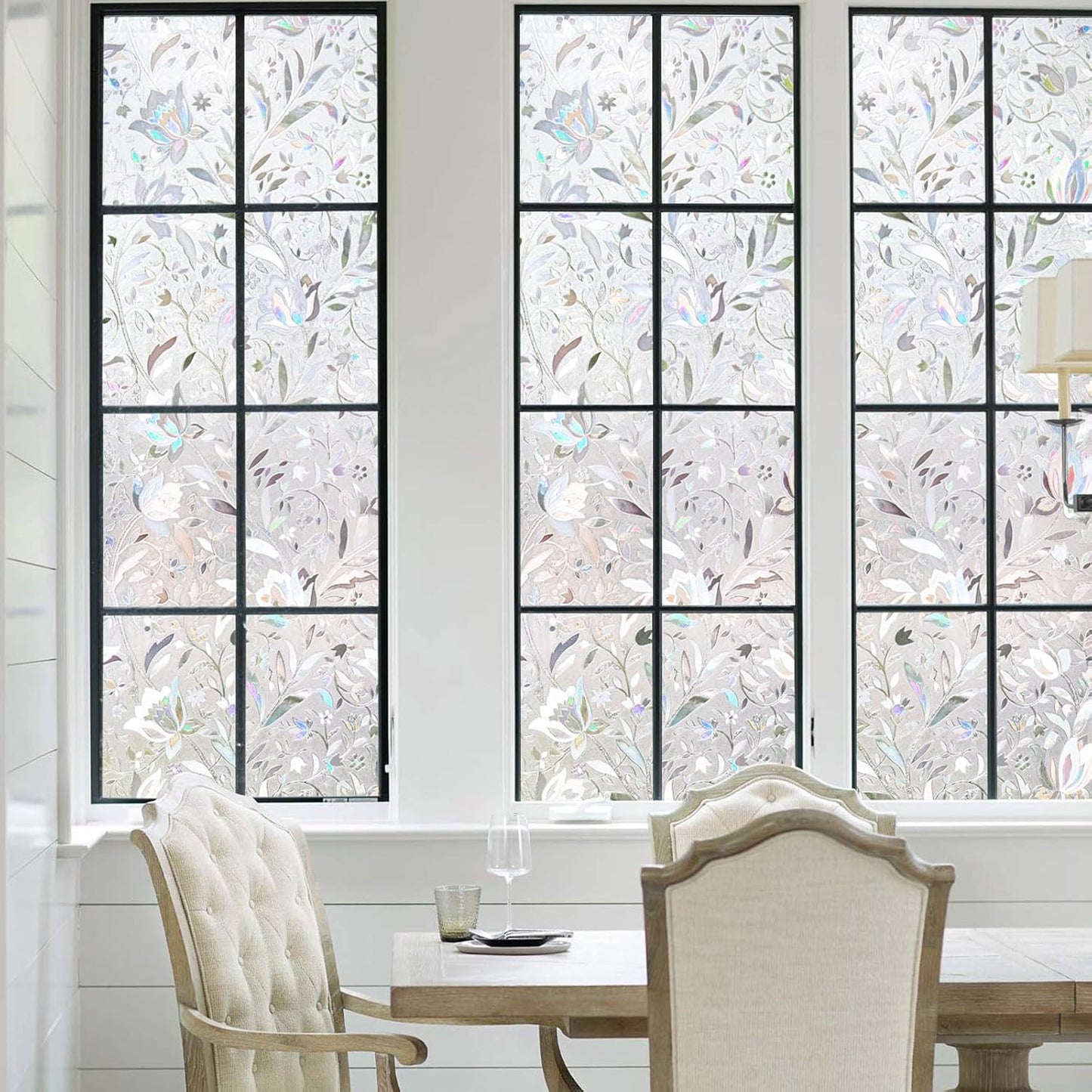 Kromapolis Window Film - Privacy Frosted Glass Covering, Static Clings, Non-Adhesive, No-Glue (23.6 x 157.4 inch)
