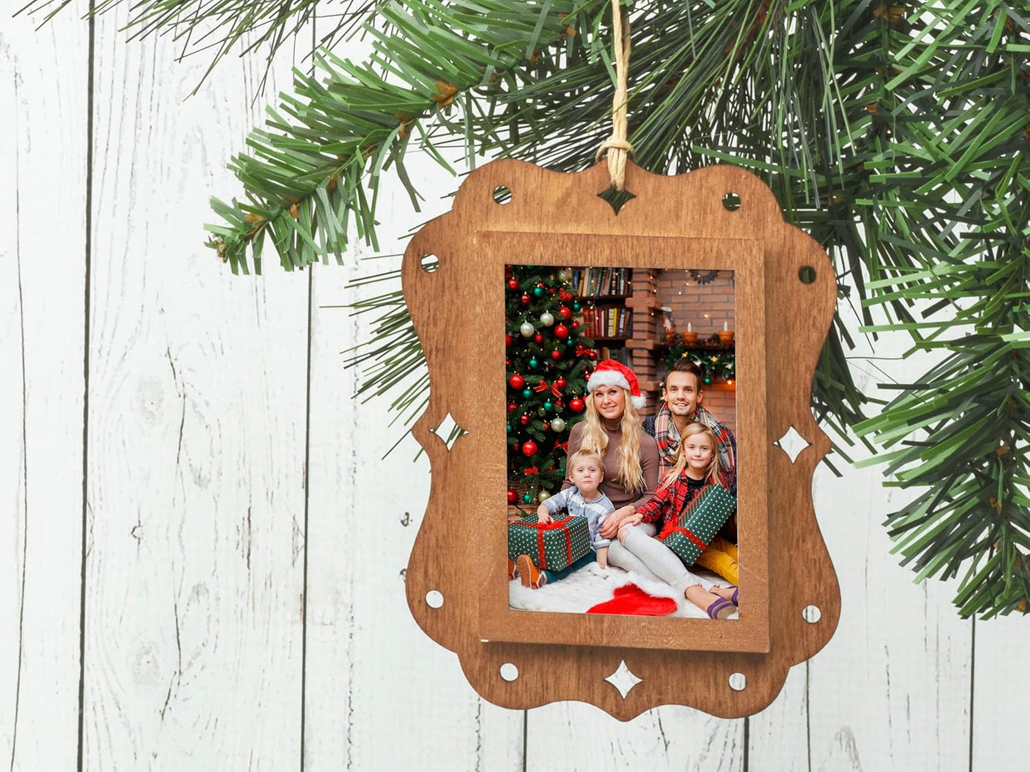 Wood Rectangle 2" x 3" Photo Ornaments - Pack of 100