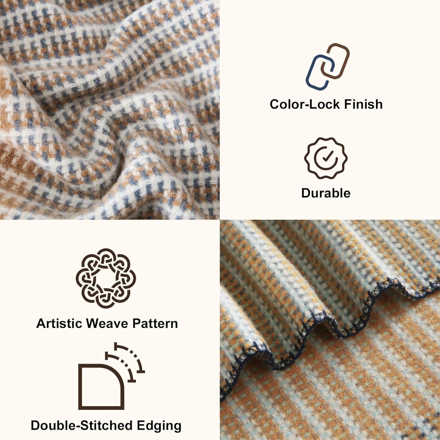 YOUR MOON 100% Pure Merino Wool Twin Size, Australian Organic Natural Wool Blanket, Hypoallergenic Wool Blanket for Bed, Medium Weight(Brownish Blue, 90 * 66)