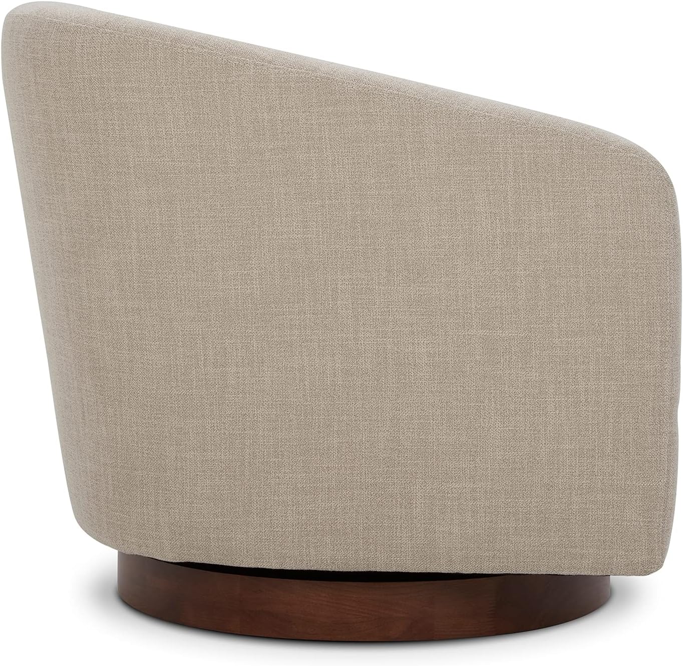 CHITA Swivel Accent Chair, FSC Certified Upholstered Fabric Barrel Chair for Living Room Set of 2, Fully Assembled, Flax Beige